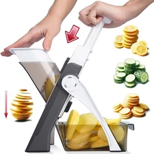 Safe Mandoline Slicer For Kitchen, Professional Vegetable Slicer For Food Pot...