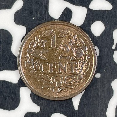 1912 Netherlands 1/2 Cent Half Cent Lot#F4782 High Grade! Beautiful!