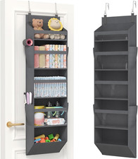 1 Pack over the Door Organizer, Clear Window Hanging Storage with 4 Side Pockets