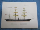 Civil War Union Warship Print- USS Housatonic - SEE MY OTHER WARSHIPS