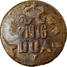 [#877838] Coin, GERMAN EAST AFRICA, Wihelm II, 20 Heller, 1916, Tabora, Counterm