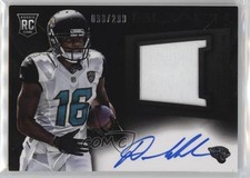 2013 Panini Black Rookie Signatures Materials Prime /299 Denard Robinson 4f5