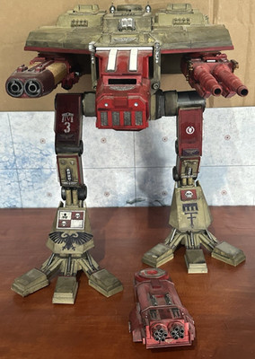 Warhammer 40K 12'' Tall Warhound Titan Lucius Pattern Scratch Built #3 Proxy