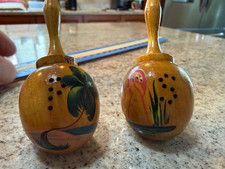 Vintage Hand Painted Maracas Salt and Pepper Shakers