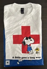 2025 Snoopy Joe Cool Give Blood T Shirt American Red Cross Peanuts Medium NEW