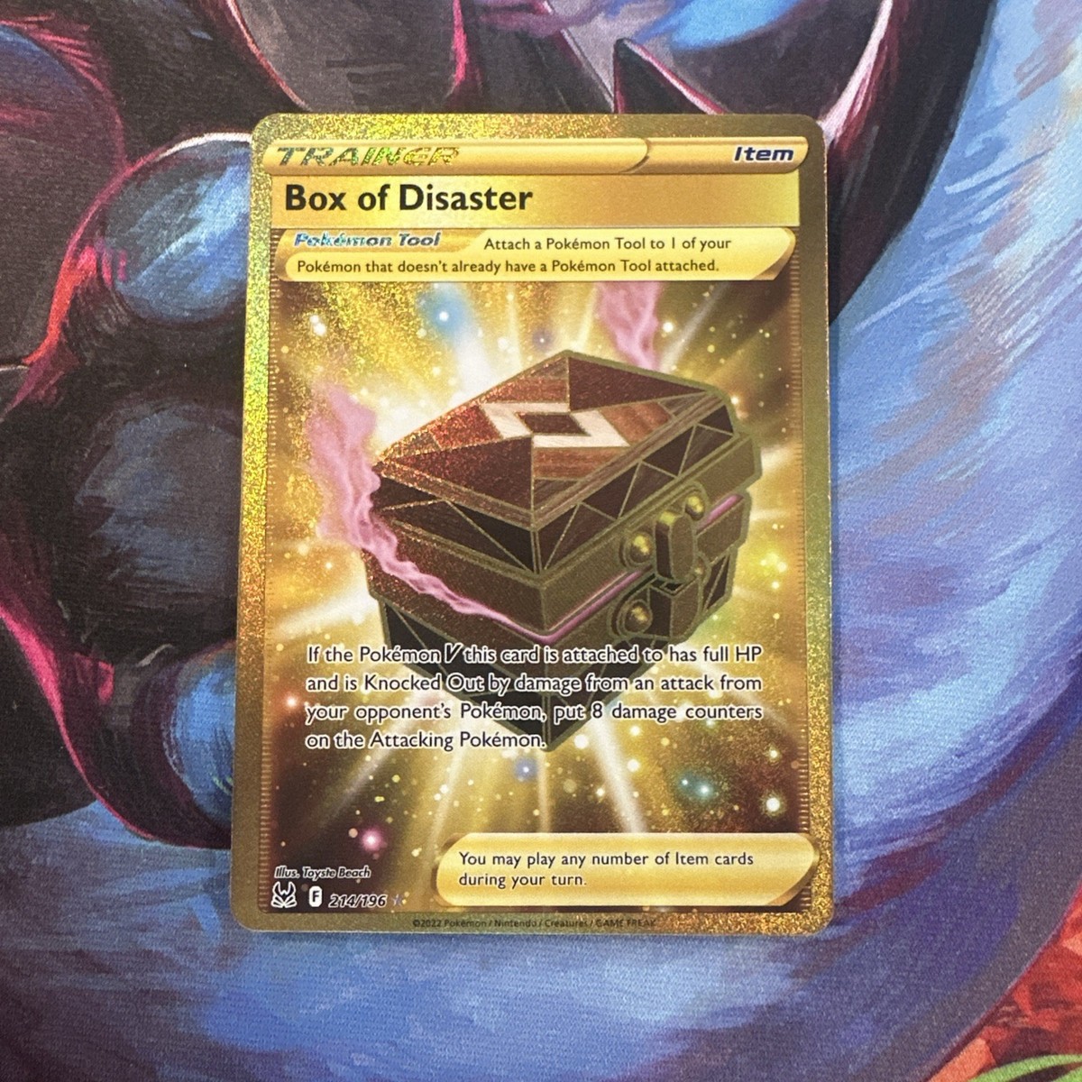 Pokemon TCG - Box Of Disaster - 214/196 - Gold Secret Rare - Lost Origin -  MINT