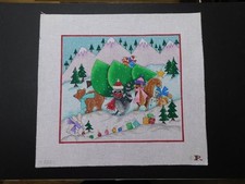 Woodland Christmas by Renaissance SB50 Hand Painted Needlepoint