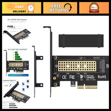M.2 NVMe to PCIe 4.0 x4 Adapter Card with Aluminum Heatsink for SSD Cooling