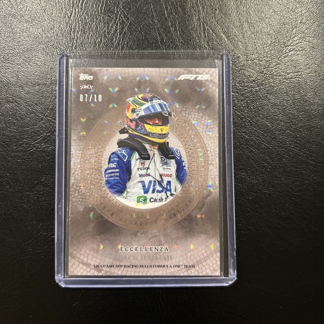 Isack Hadjar 7/10 Black Refractor RC Rookie 2025 Topps F1 Eccellenza