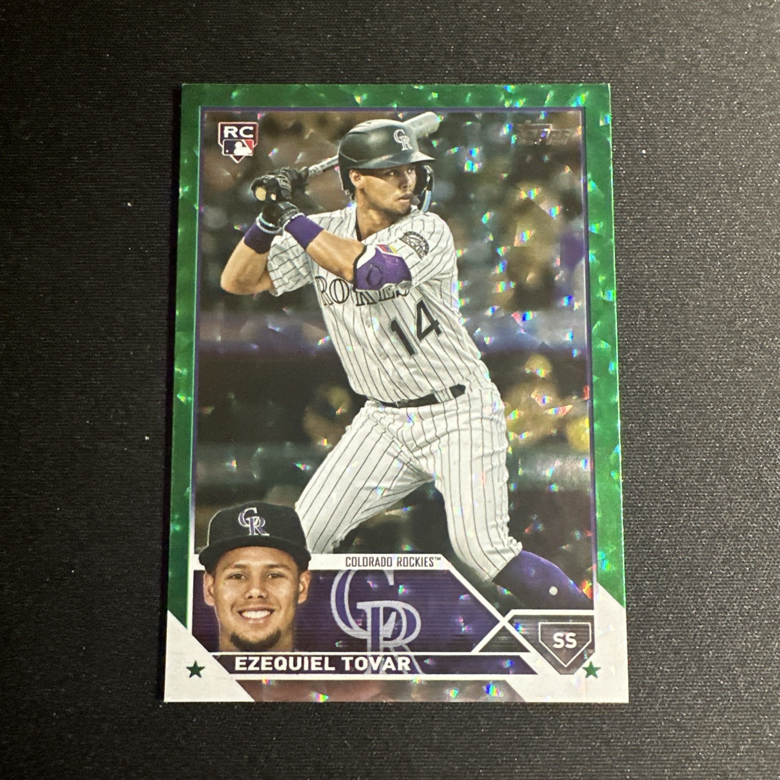 Ezequiel Tovar 2023 Topps RC #651 Rookie GREEN FOIL 179/499 Series 2 Ice M5