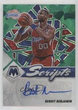 2021-22 Panini Mosaic Scripts Green Ice Prizm Benoit Benjamin #SC-BBJ Auto 0o5t