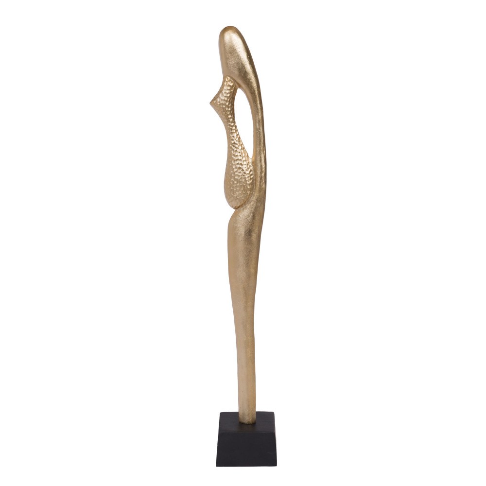 Sculpture aluminium gold 120 cm statue décorative de salon moderne