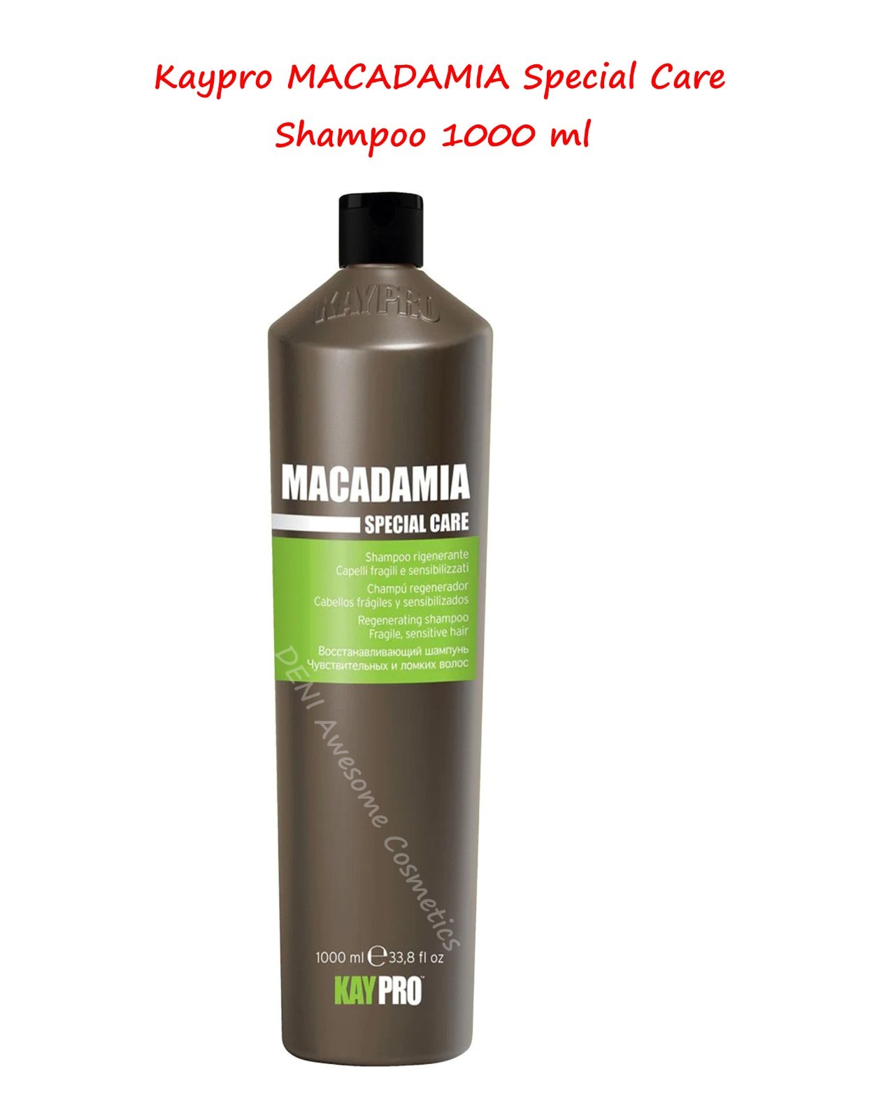 Kaypro MACADAMIA Regenerating Shampoo for Fragile & Sensitive Hair 1000ml