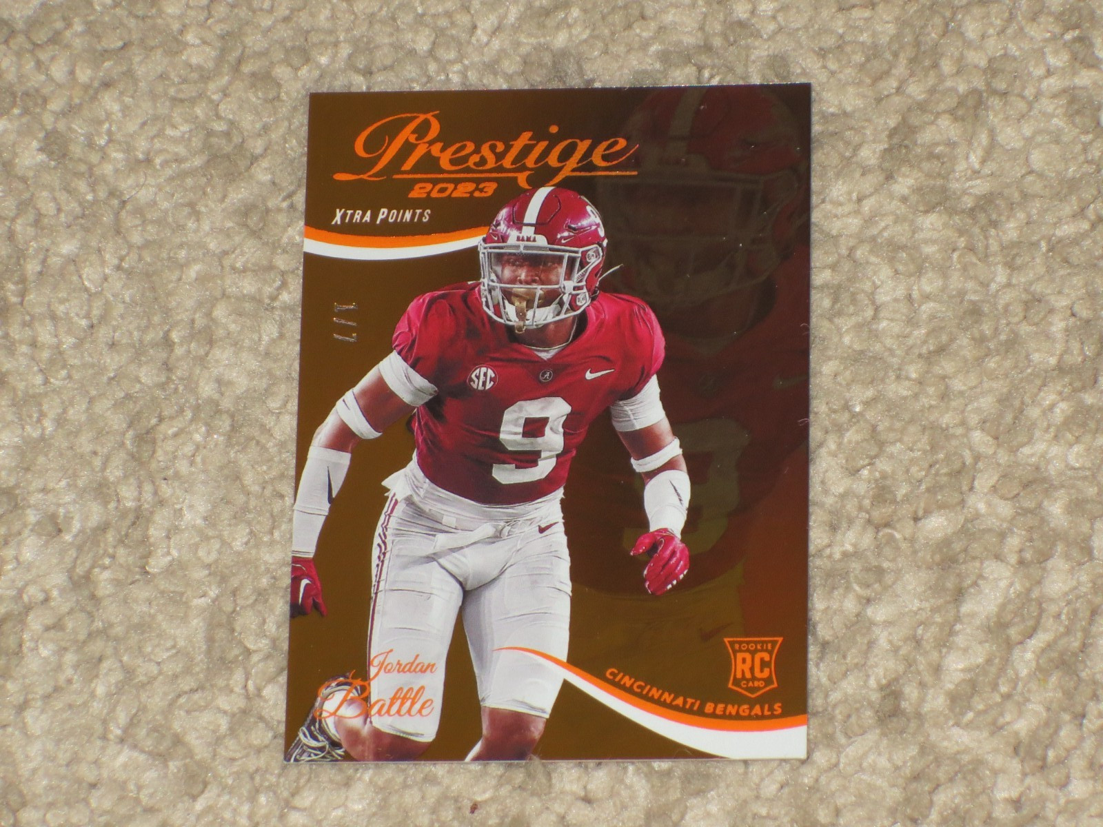 Jordan Battle 2023 Panini Prestige Rookie Card #396 RC #1/7 Serial Numbered /7