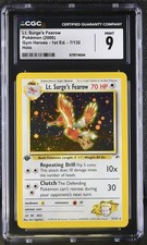 CGC 9 MINT Lt. Surge's Fearow 7/132 Gym Heroes 1st Edition Holo Pokemon Card on eBay