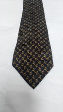 Burberry of London Mens 100% Pure Silk Geometric Design Necktie Hand Made in USA