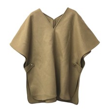 MONCLER logo PONCHO CAPE Apparel Outerwear Haori Tops poncho wool / Nylon Beige