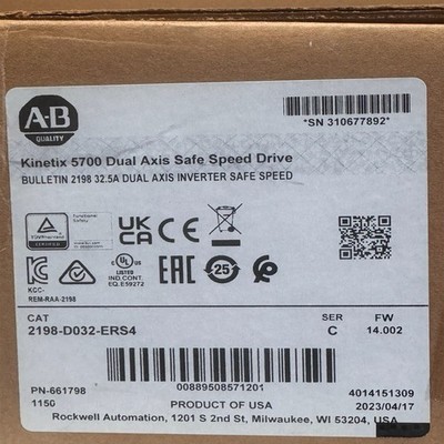 2198-D032-ERS4 NEW 2198D032ERS4 Kinetix 5700 Dual Axis Inverter