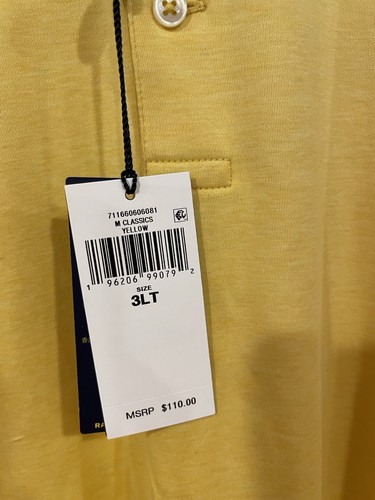 Polo Ralph Lauren gialla classica nuova con etichetta $110 polo uomo taglia 3XLT - Foto 6 di 6