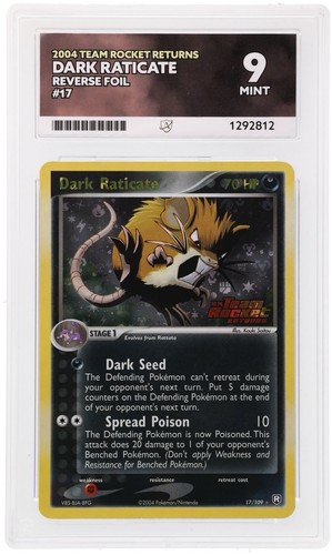 Dark Raticate graded ACE 9 for sale on eBay