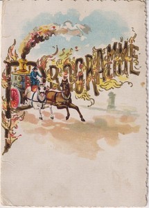 1896 FIREMEN'S BALL Dance Card Program~HOPE FIRE Company~Harrisburg PA Fire Dept