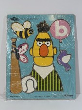 Bert Sesame Street Playskool 11 Piece Wood Puzzle Vintage 1973