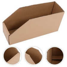 5 Pcs Stackable Storage Bins Cardboard Boxes for Shipping Packing