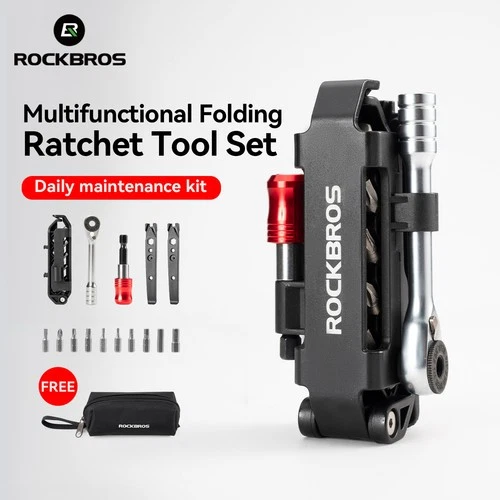ROCKBROS Magnetic Ratchet Wrench Set Bicycle Repair Multi‑Tool Kit Bike Tools