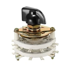 2P10T 2 Pole 10 Position 2 Deck Band Channel Rotary Switch Selector with Knob