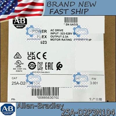 25A-D2P3N104 New NEW PLC PowerFlex 523 0.75kW (1Hp) AC Drive Free Ship US