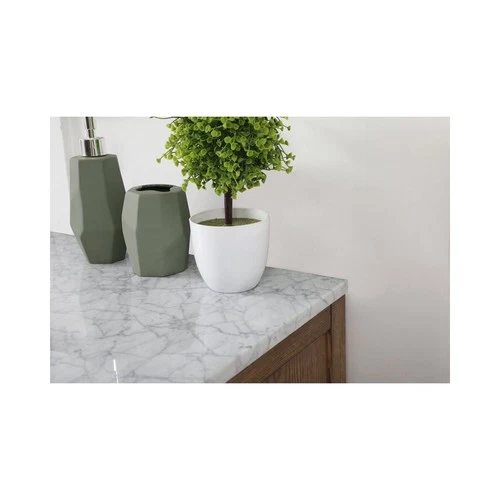 Elegant Decor Franklin 42" Aluminum MDF Single Bathroom Vanity in Driftwood - Picture 6 of 9