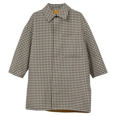 Fendi Check Coat In Wool Men Brown One Size