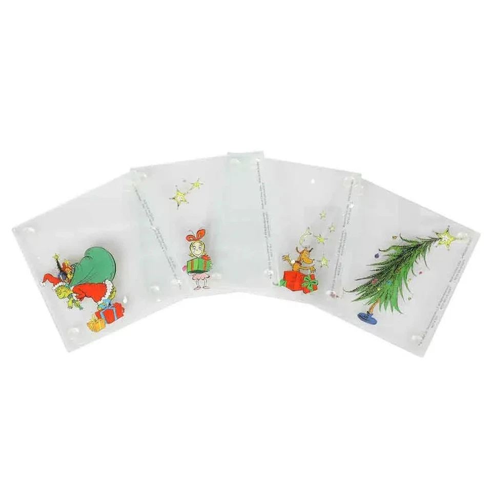 Dr. Seuss: The Grinch - Christmas Stacking Coaster Set (Glass) - Bioworld - Image 3 of 4