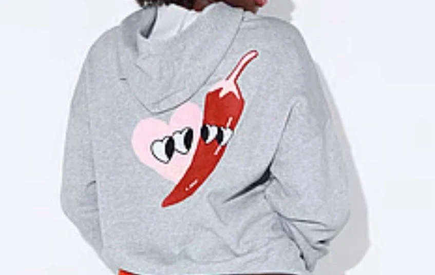 New Victoria’s Secret Pink Full Zip Hoodie (XS) Logo Pepper Heart Emoji NWT