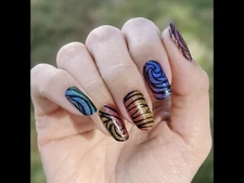 Color Nail Polish Strips, 16ct. CUSTOM  Classy Claws & CCN. ENCHANTED RAINBOW