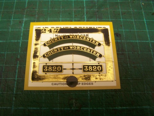 "0" Spur 247 Entwicklungen GWR Name & Nummern 3820 County of Worcester | Zustand: New