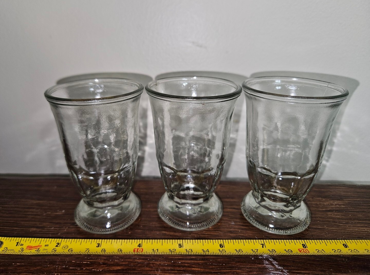 Vintage Diner Footed Juice Glasses, Set Of 3 Vintage Small Juice