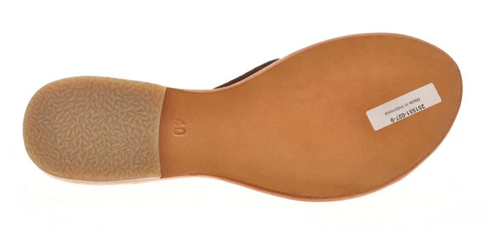 Nuevo COCOBELLE Mujer Brn Cuero Gamuza Tanga Chanclas Playa Sandalia Zapato Talla 10 M Foto 2 de 2