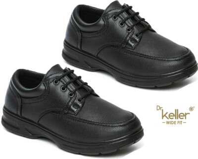 Wide Fit Lace Up Smart Casual Mens Walking Shoes Formal Dr Keller Moccasins  Size UK