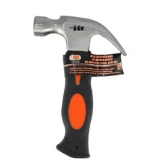 IIT 8oz Stubby Claw Hammer with Magnetic Nail Holder Steel Head Tools 32380