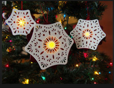 IKEA 3/Set Snowflake Ornament Table D cor Led Lighting for Decoration STRALA NEW