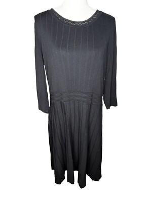 Lane Bryant BLACK PLEATED Fit & Flare Dress ELEGANT Plus Size 18 20 | eBay Lane Bryant BLACK PLEATED Fit & Flare Dress ELEGANT Plus Size 18 20 | eBay