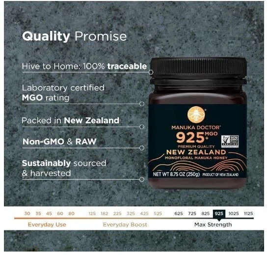 Mgo 925+  Honey Monofloral, 100% Pure New Zealand Honey Certified 09/2027 - Image 2 of 4