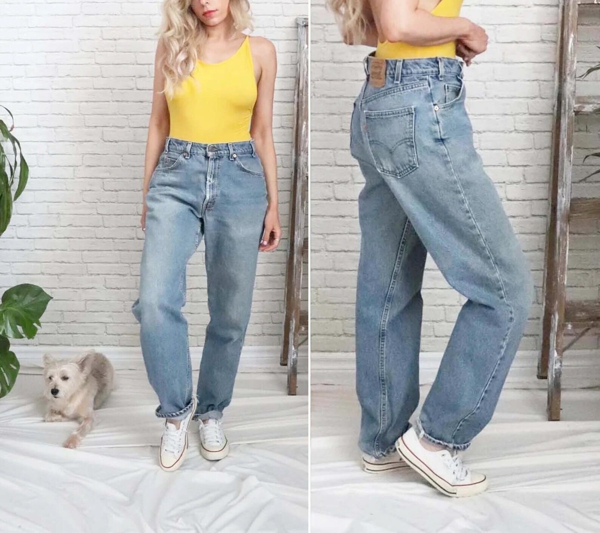 ボトムス Levi's denim 550 vintage 2T Vintage LEVI'S 550 Jeans, 33x32, Faded Worn In Denim, Orange