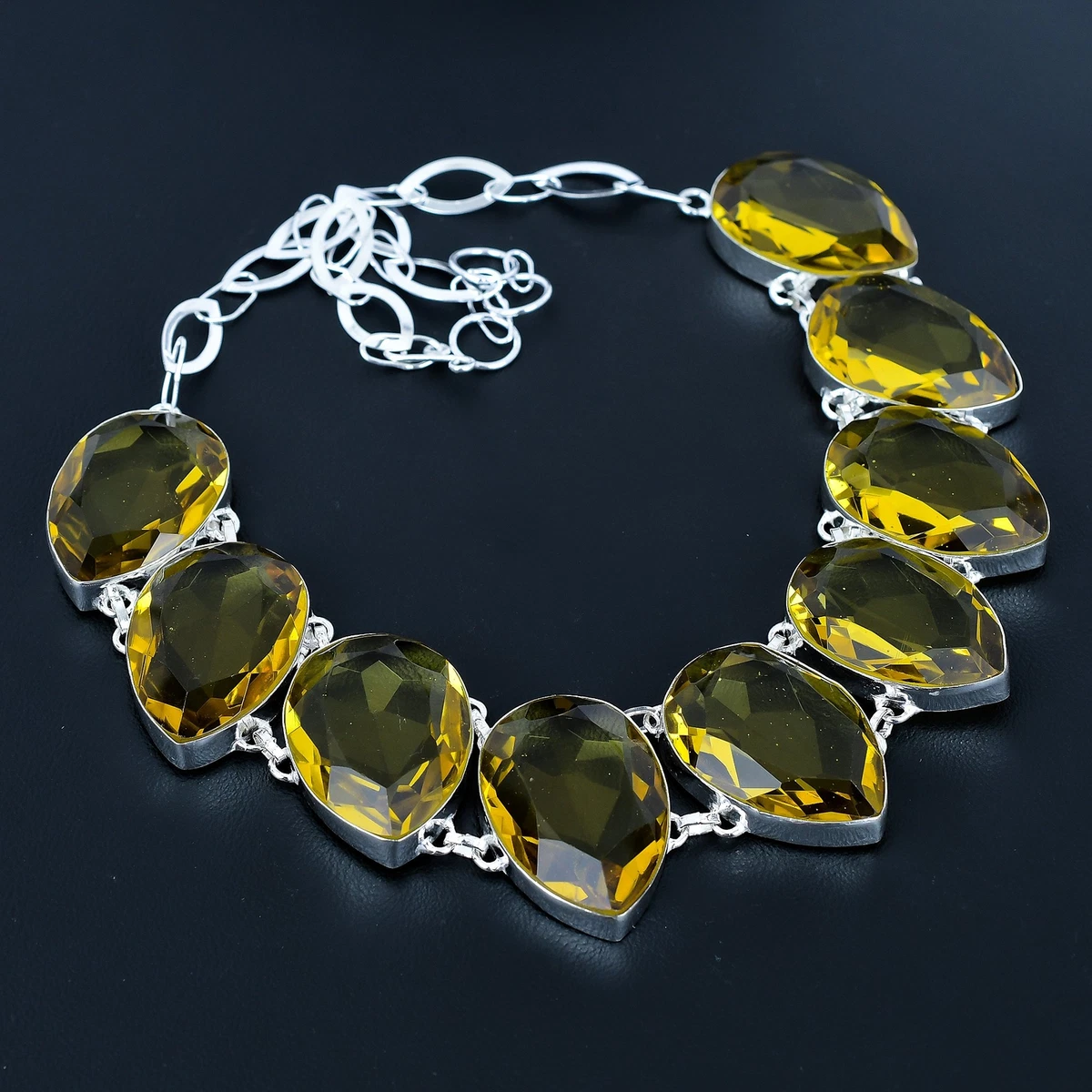 Collier de citrines et diamants de Strelé – Noblesse & Royautés