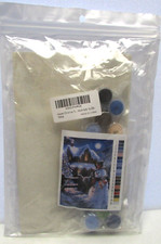 Paint By Numbers DIY Kit SNOWMAN HOUSE WINTER 16"x20" Canvas, Paints, Brushes