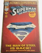 Superman: The Man of Steel 22 Excellent With Sleeve Cardboard Bonus Poster