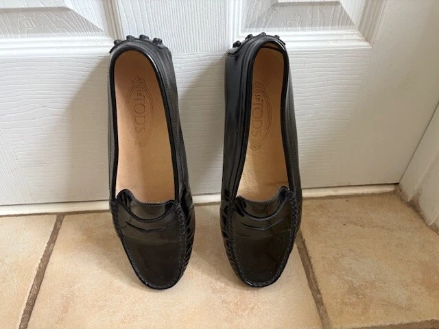 TOD’S Mocassini donna nuovi senza scatola TOD'S in vernice nera made Italy 38 US 7 5 8