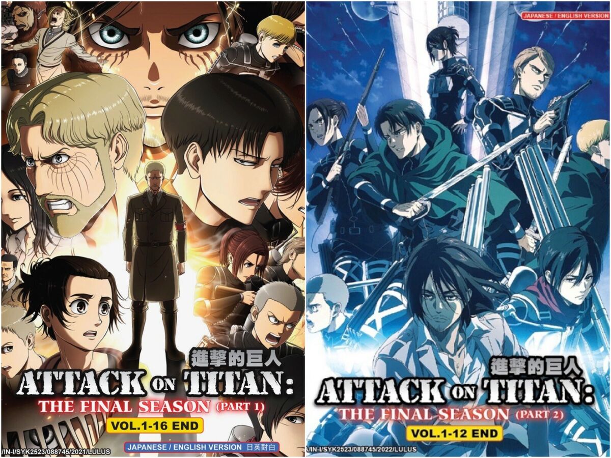 ATTACK ON TITAN Complete Season 1-4 + Special + 2 Movies English Dubbed  Anime