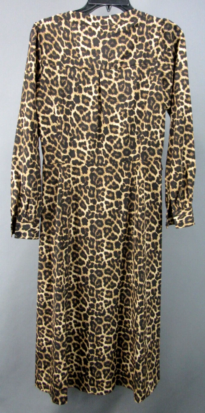 Abito midi MICHAEL MICHAEL KORS Petite stampa animalier $ 195 taglia P XS # 8B 1931 Blm